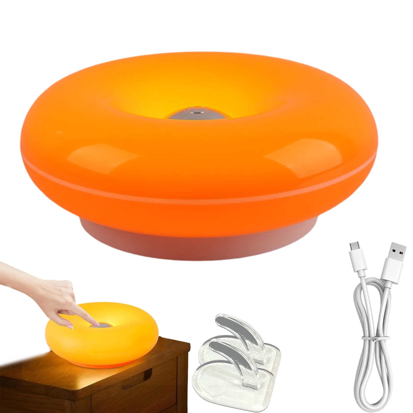 Orange Donut Ambient Lamp – Cozy Warm Glow Mood Light