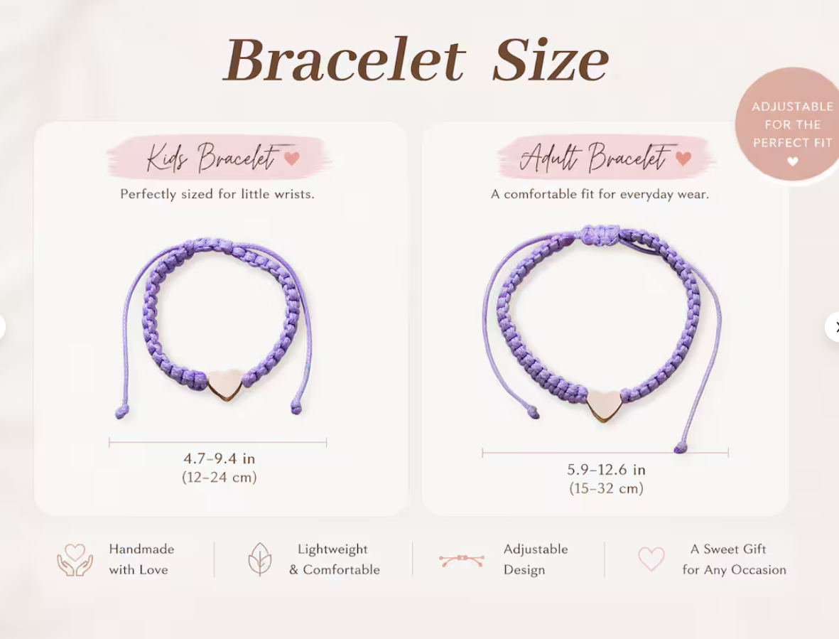 ⭐⭐Buy More Save More⭐⭐ - First Day of School Heart Bracelet, Mommy and Me Bracelet Set, Kindergarten Back to School Gift