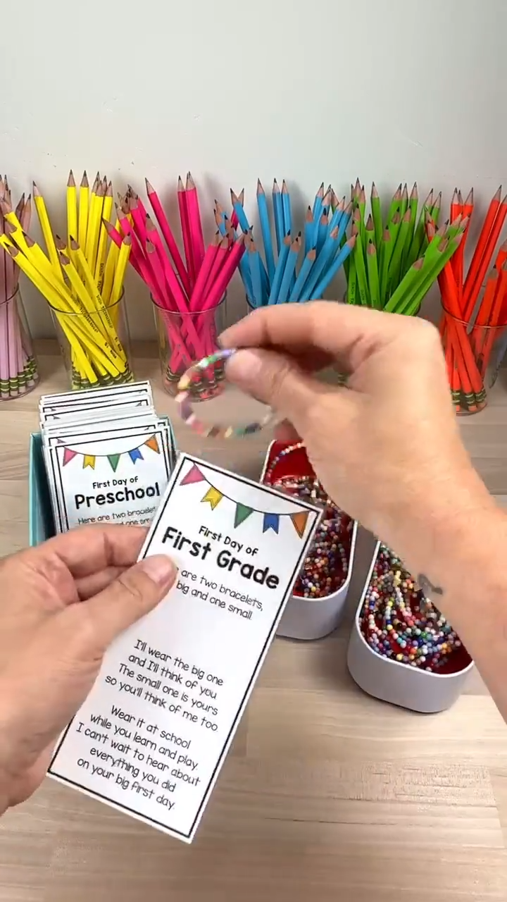 First Day of School Bracelets | Kids Keepsake Gift, Back to School Reminder