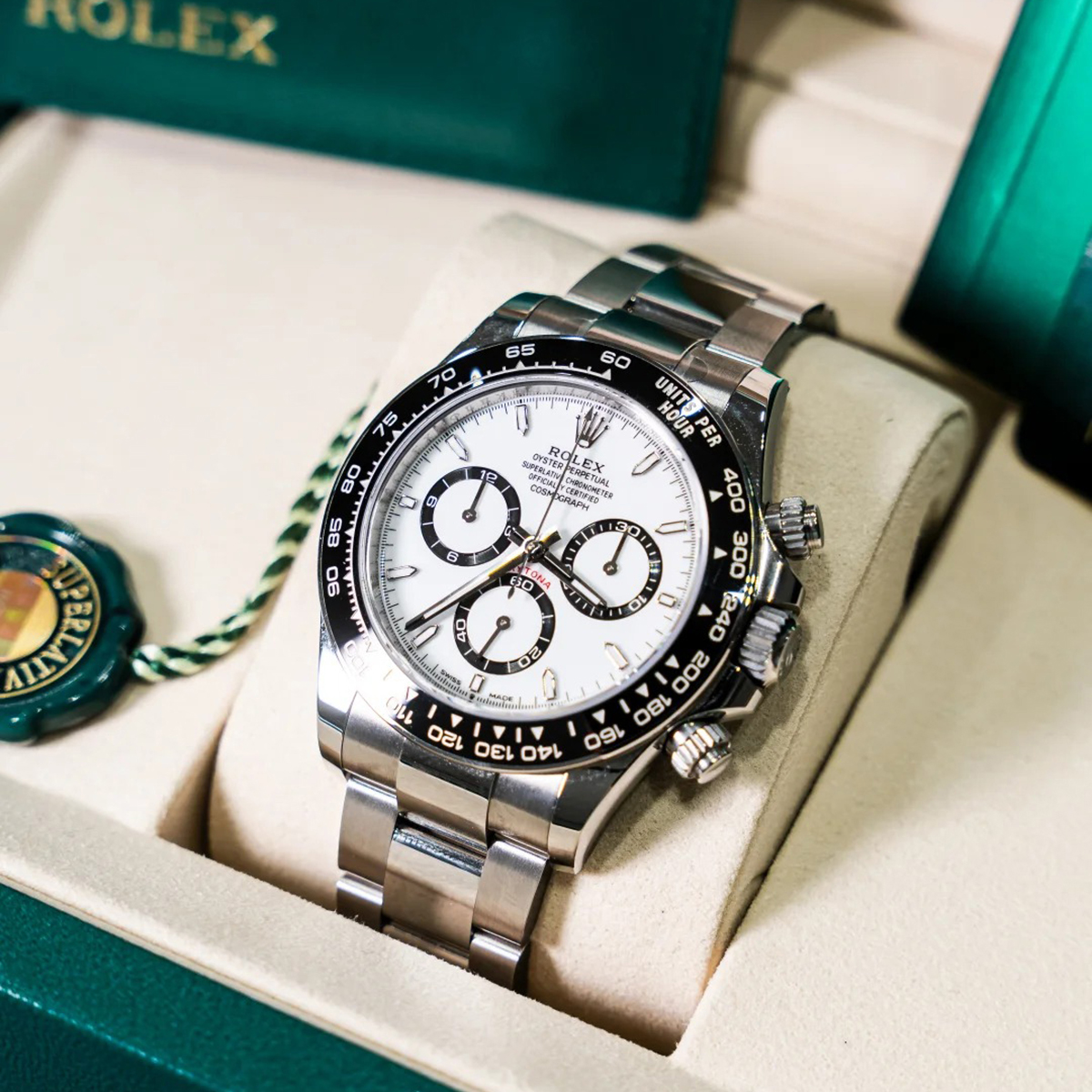 德国----【Begrenzte Stückzahl – Nur solange der Vorrat reich】Cosmograph Daytona Oyster, 40 mm, Edelstahl Oystersteel Referenz 126500LN（m126500ln-0001）