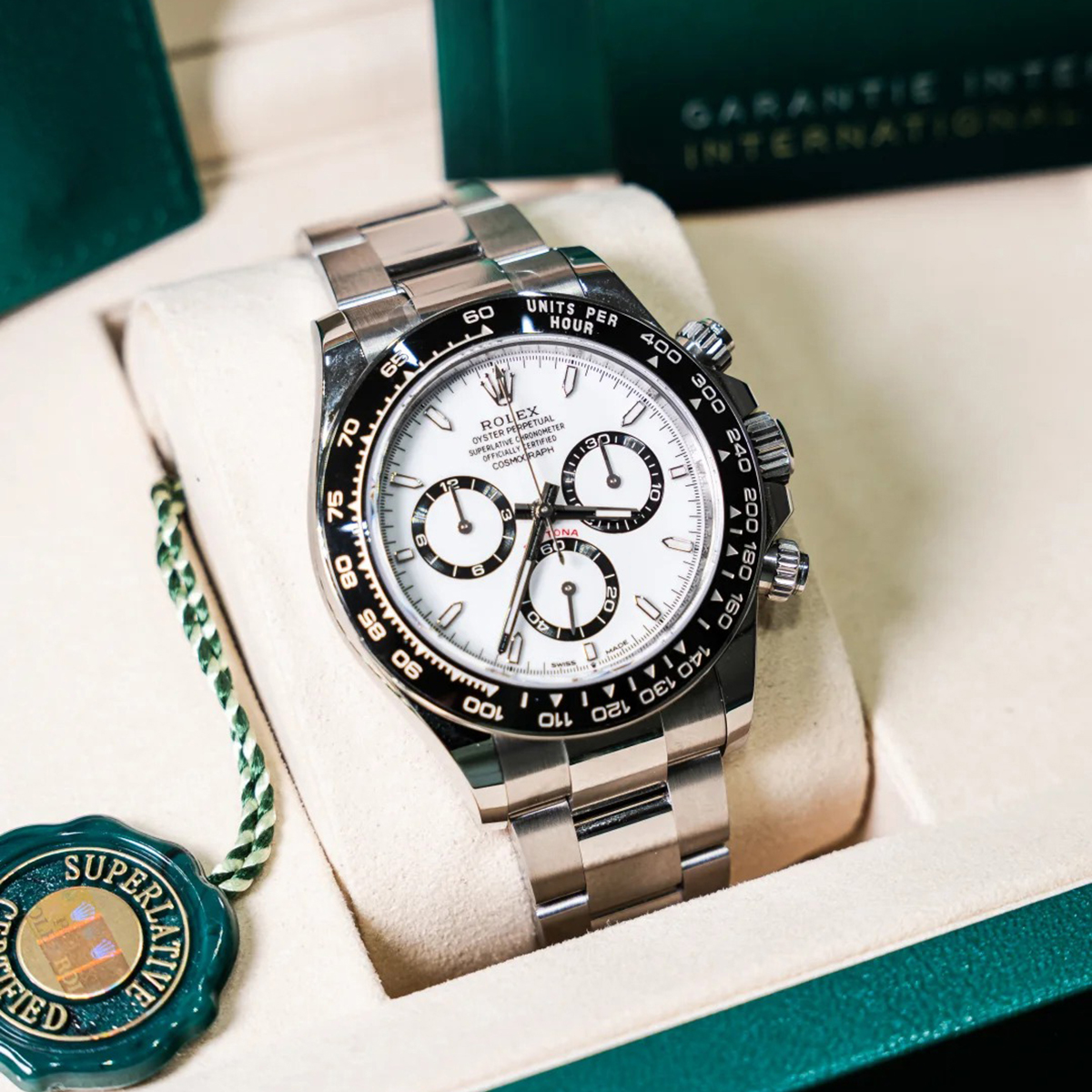 德国----【Begrenzte Stückzahl – Nur solange der Vorrat reich】Cosmograph Daytona Oyster, 40 mm, Edelstahl Oystersteel Referenz 126500LN（m126500ln-0001）