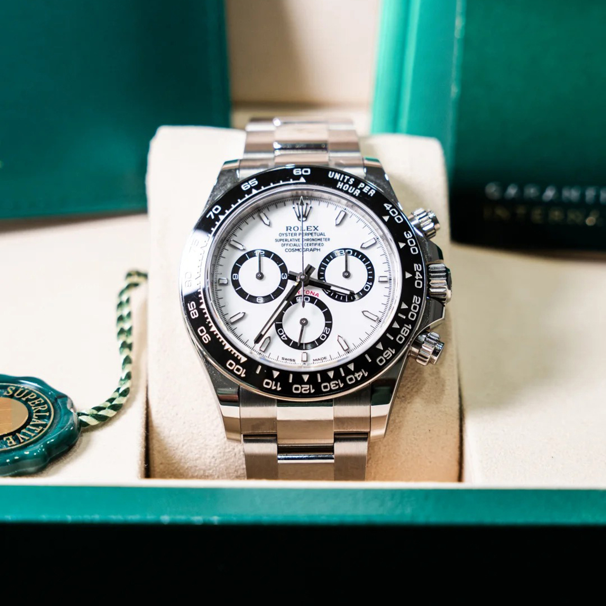 德国----【Begrenzte Stückzahl – Nur solange der Vorrat reich】Cosmograph Daytona Oyster, 40 mm, Edelstahl Oystersteel Referenz 126500LN（m126500ln-0001）