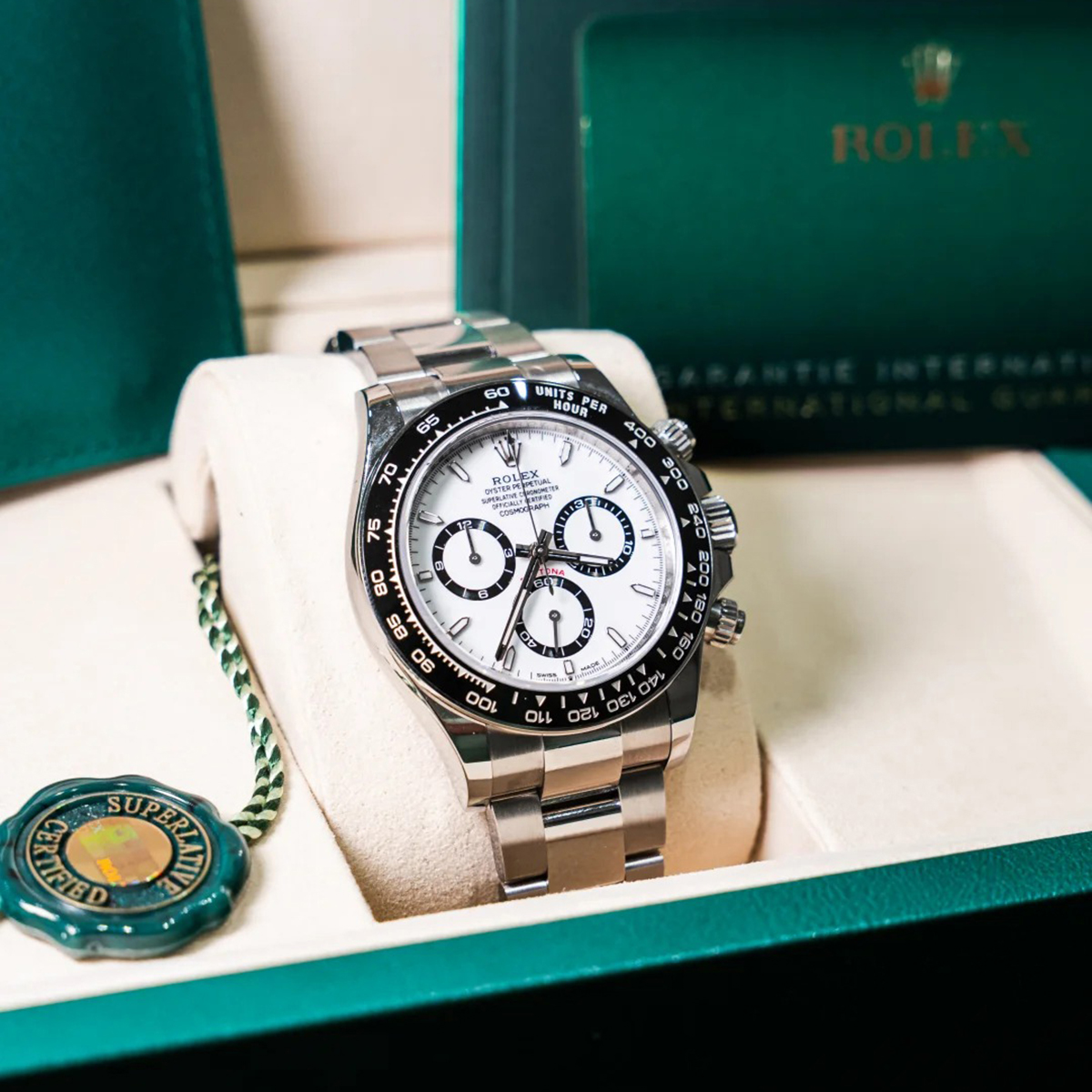 德国----【Begrenzte Stückzahl – Nur solange der Vorrat reich】Cosmograph Daytona Oyster, 40 mm, Edelstahl Oystersteel Referenz 126500LN（m126500ln-0001）