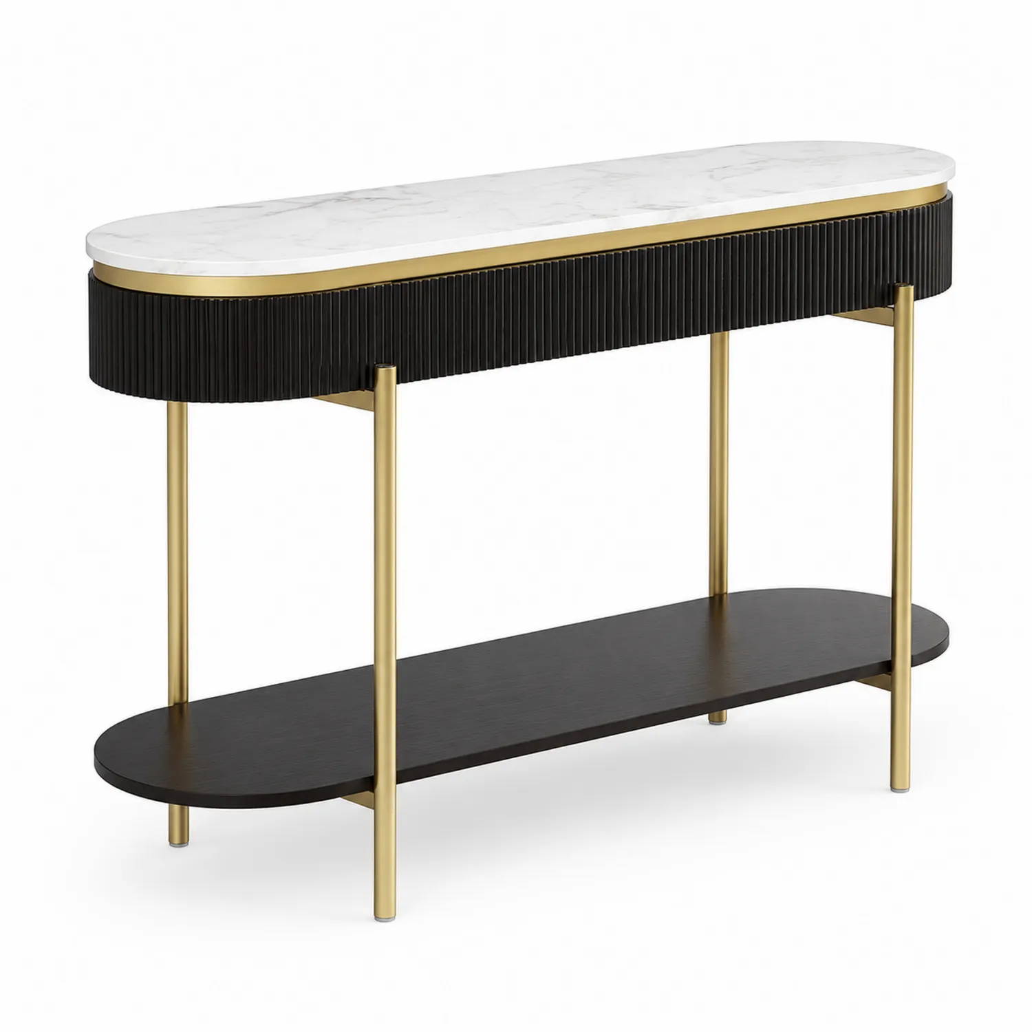 Konsola z marmuru z metalowym stelażem 120 cm