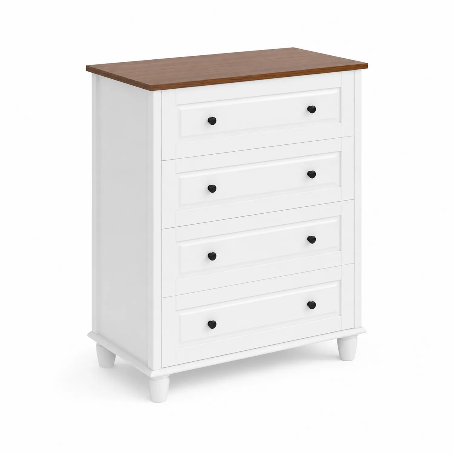 Komoda z czterema szufladami MDF i drewno