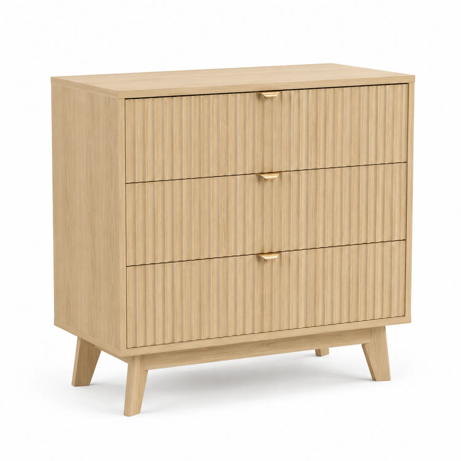 Komoda drewniana z 3 szufladami z drewna dębowego 80x40x90 cm