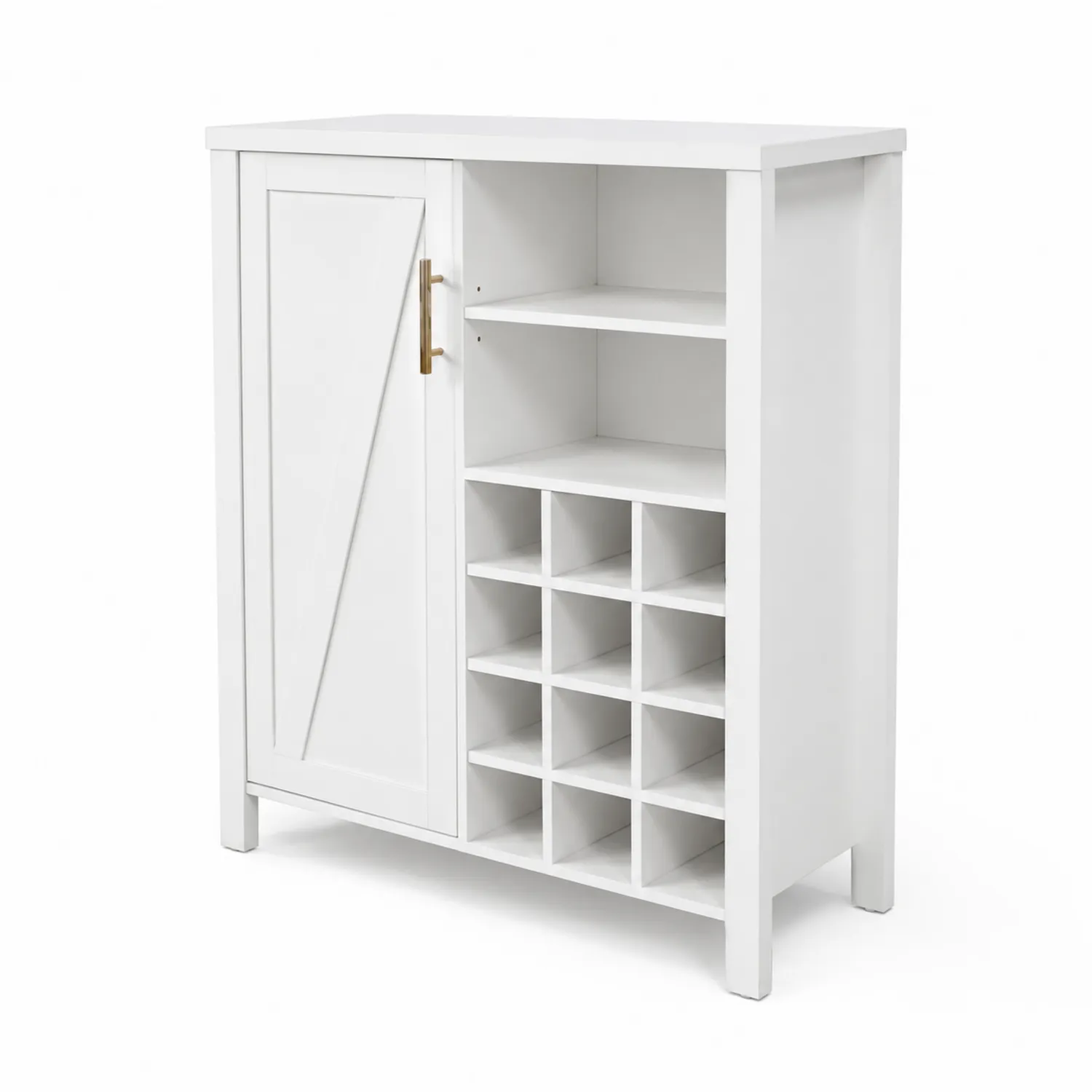 Regał na wino MDF Biały 80x30x100 cm