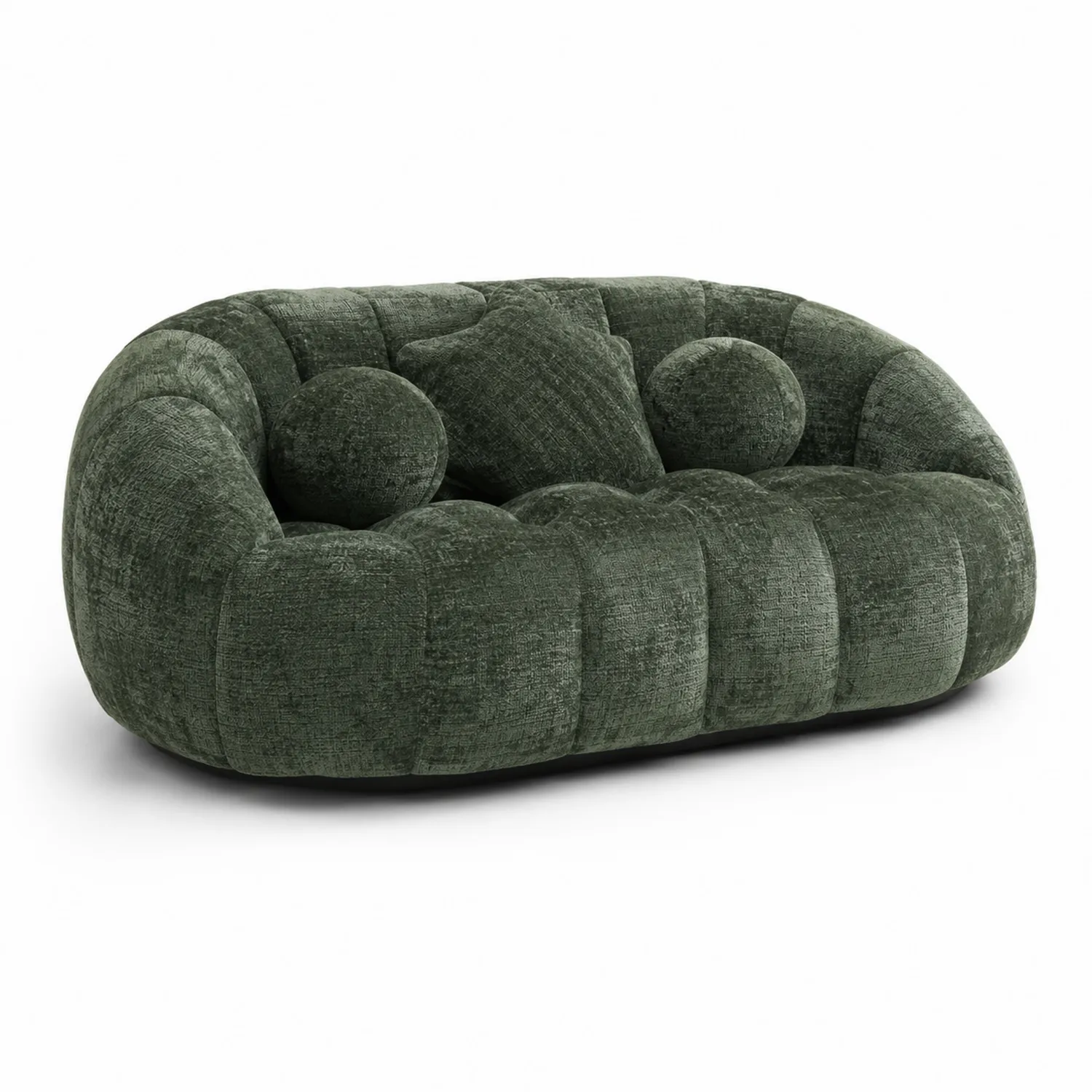 Sofa tkaninowa ciemnozielona 150 cm