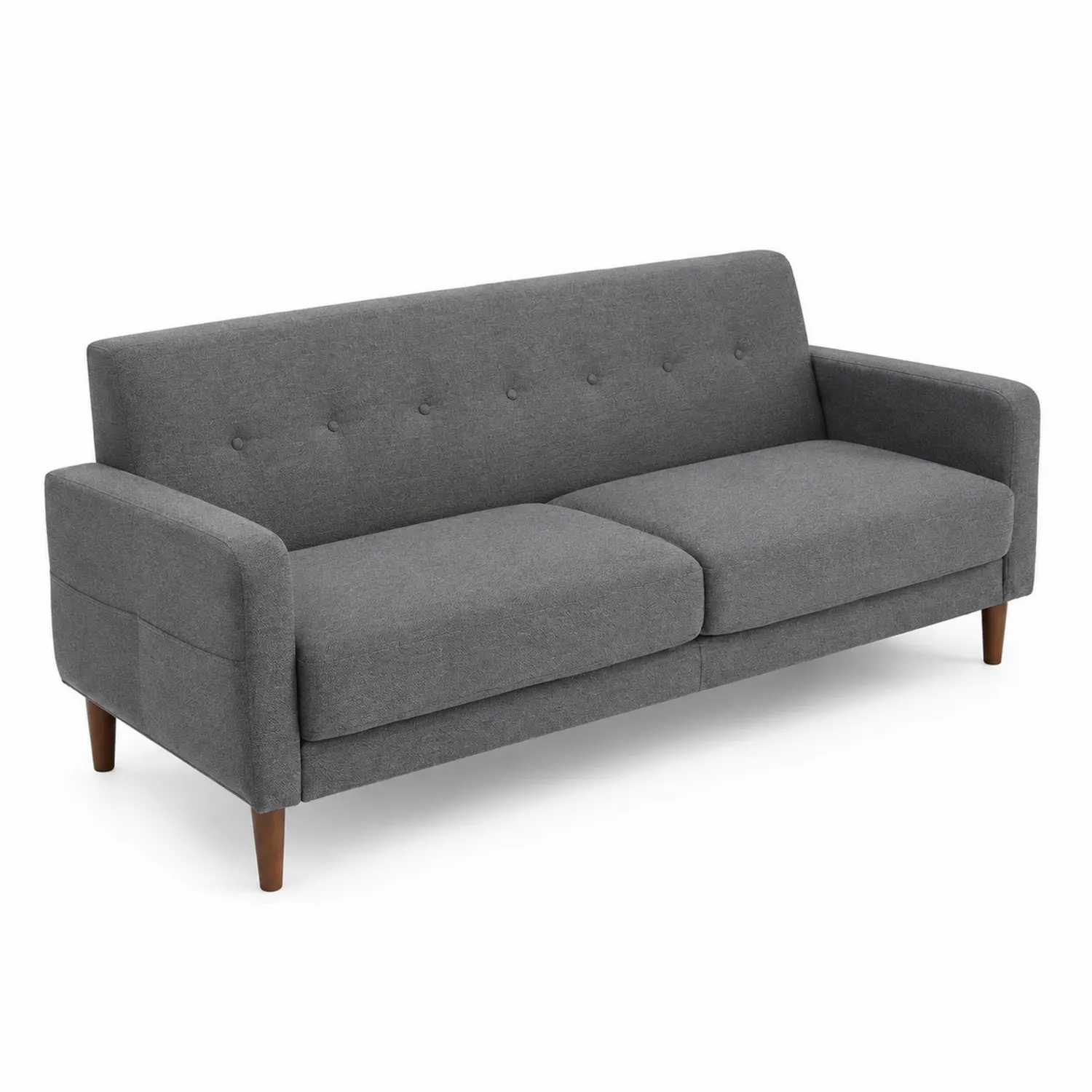 Sofa trzyosobowa z tkaniny, szara, 200 cm