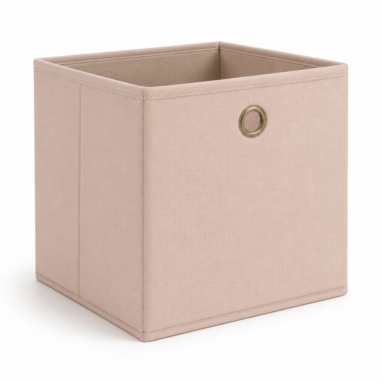 Caja organizadora plegable cuadrada de tela rosa-HeimoraLiving