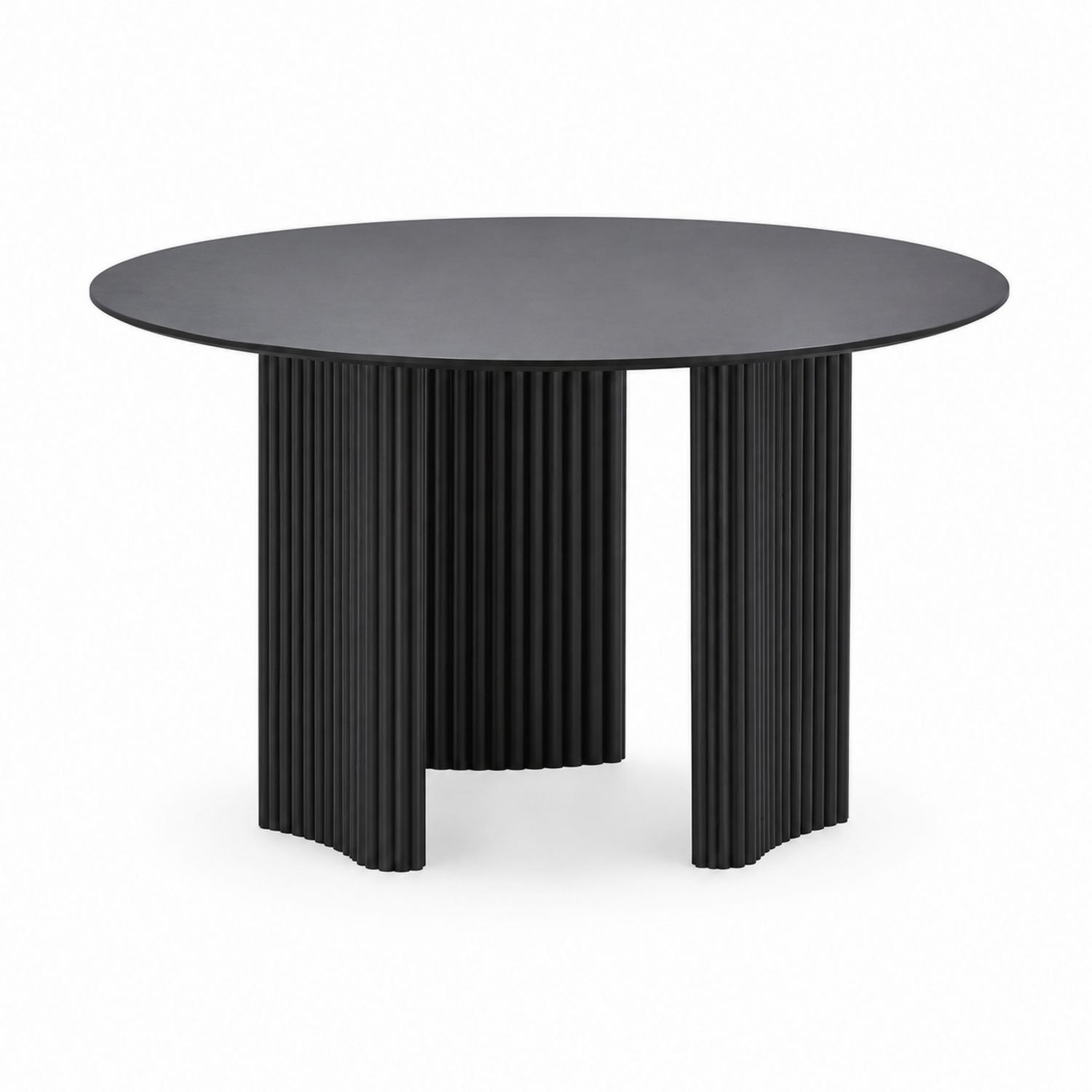 Runder Metall-Esstisch Ø120 cm Schwarz