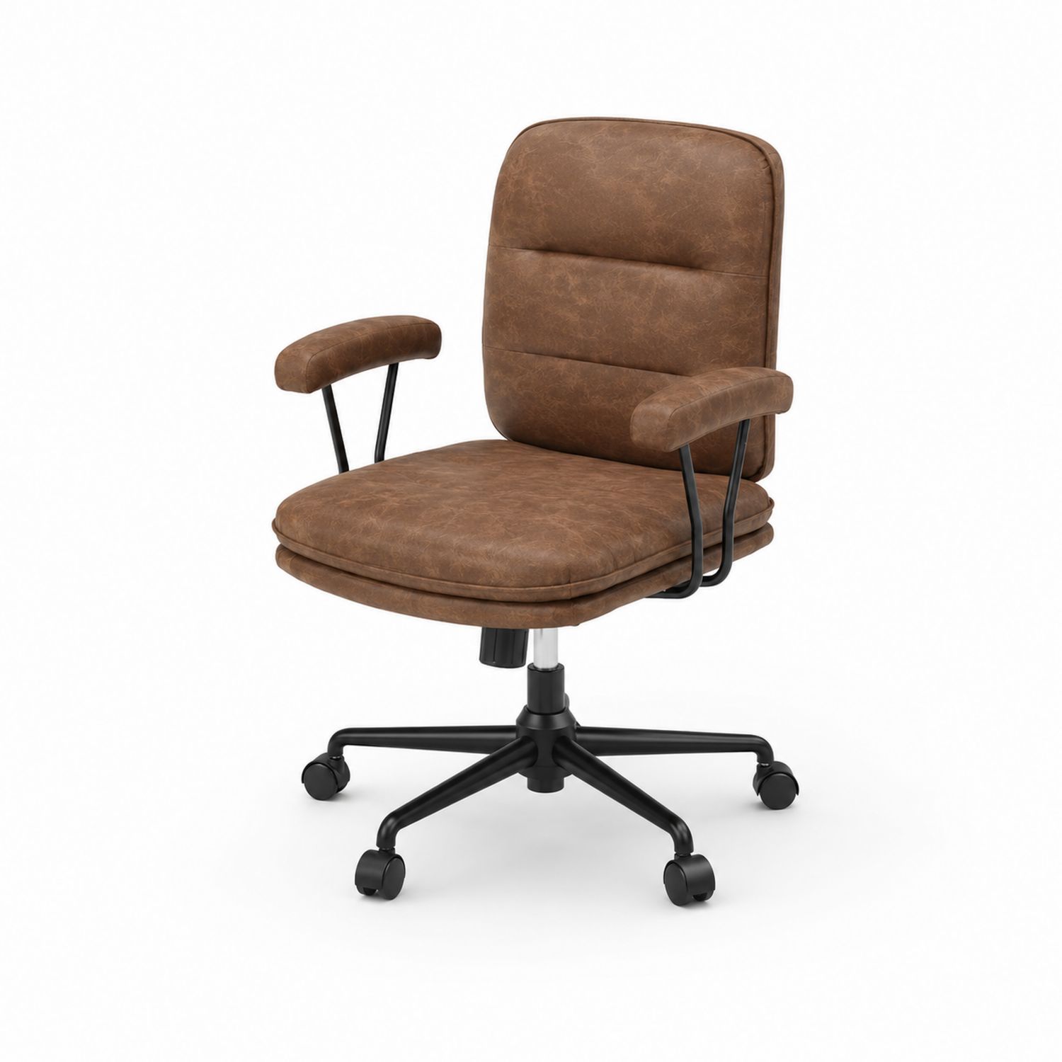 Bürostuhl aus Kunstleder Braun