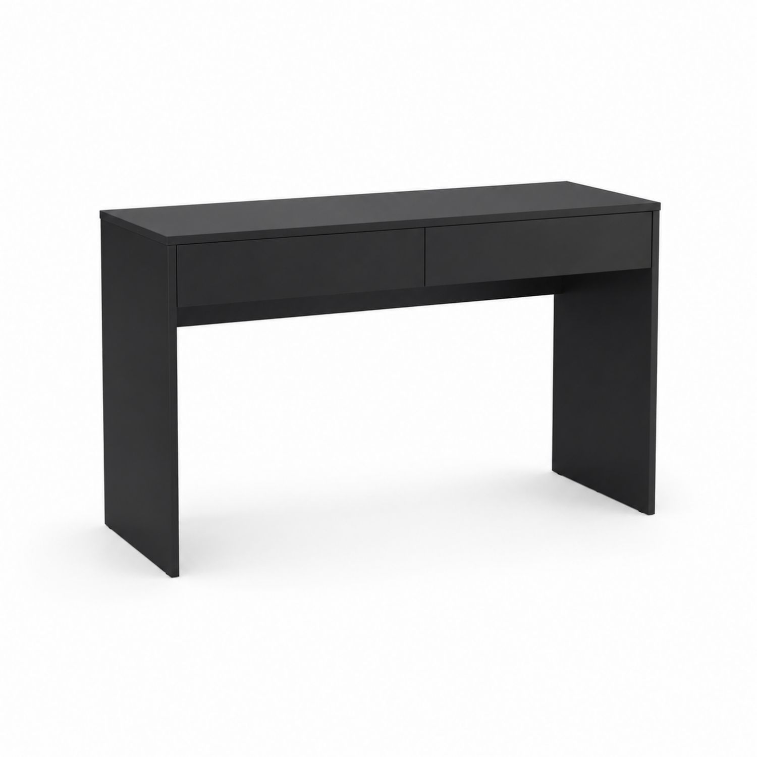 Schreibtisch mit zwei Schubladen MDF Schwarz 120x40x75 cm