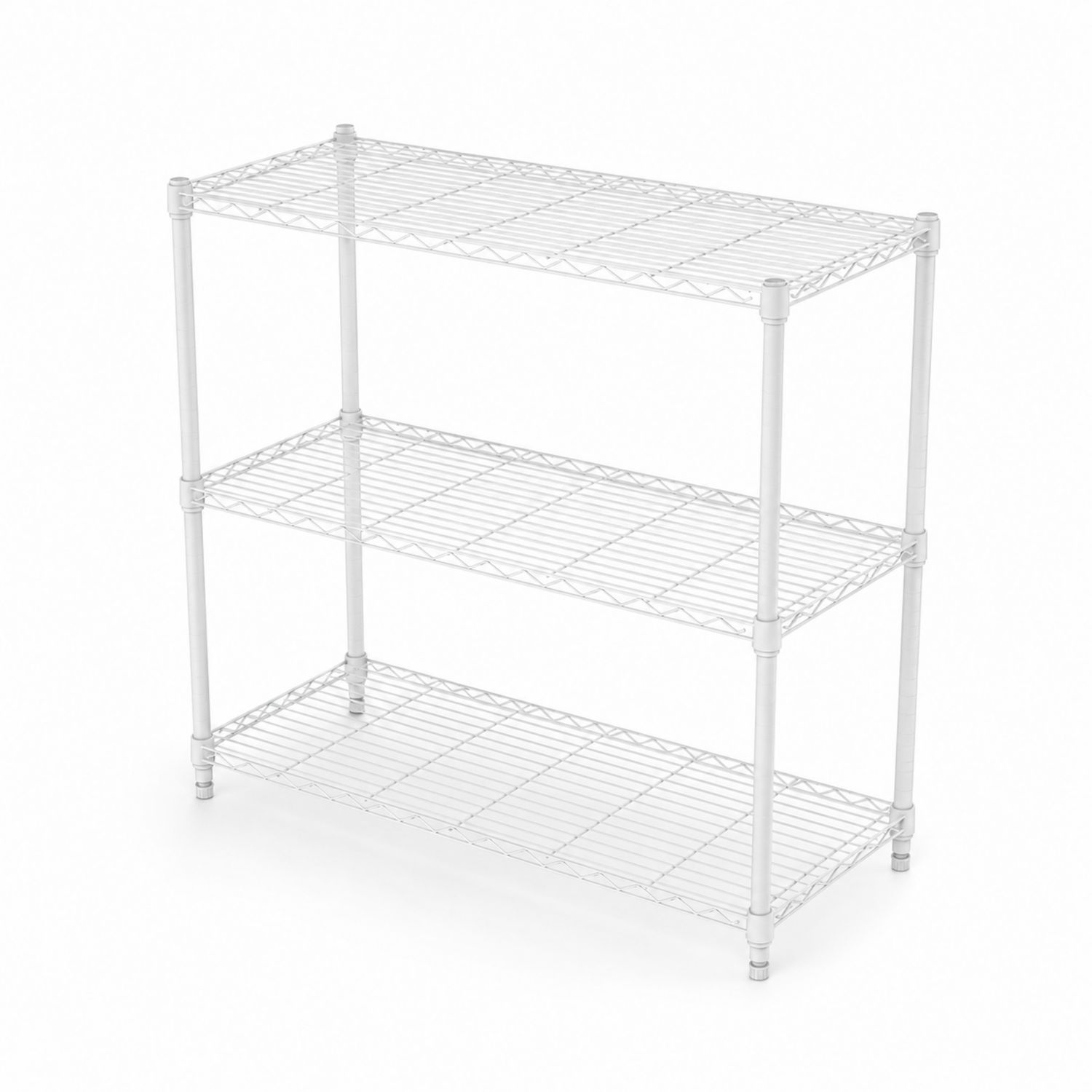 Metallregal mit 3 Ebenen Weiß