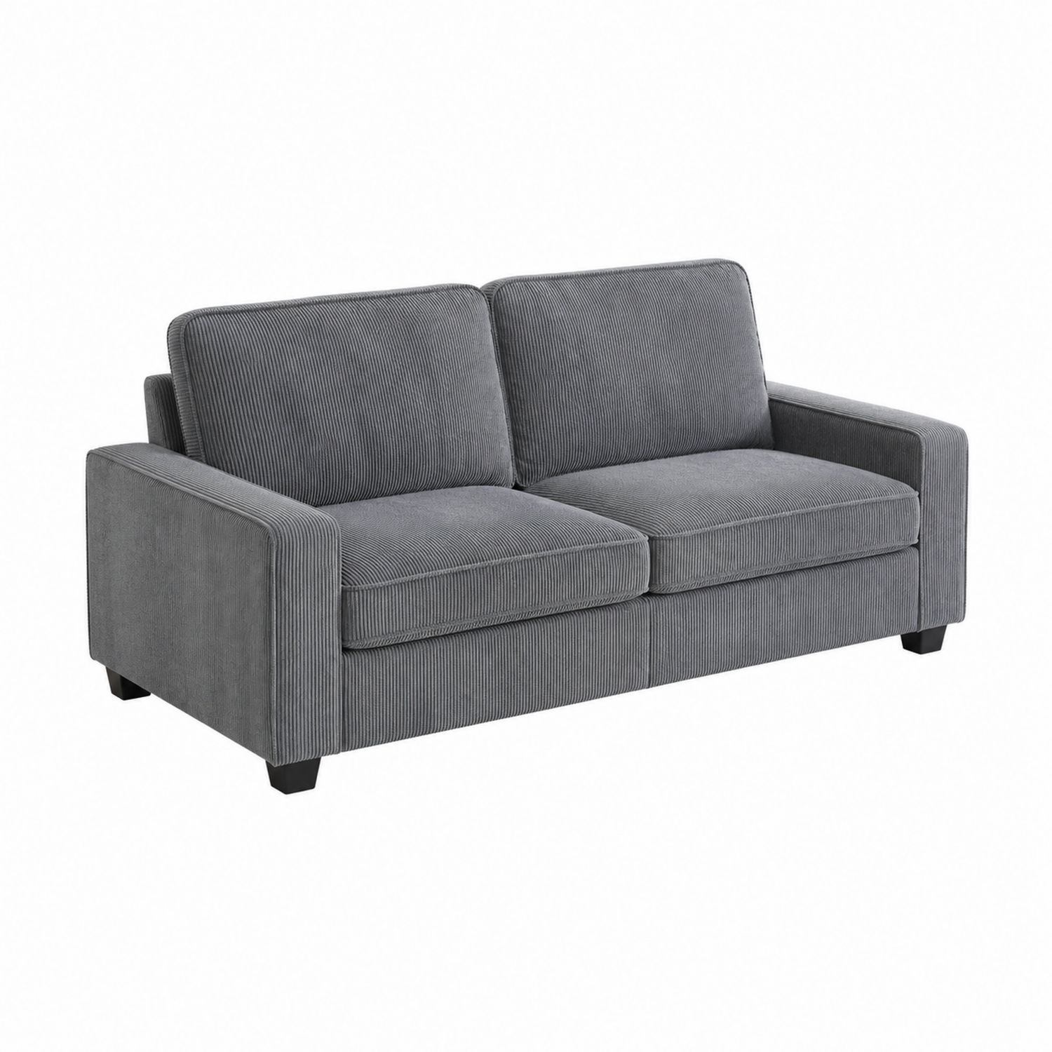 2-Sitzer Sofa aus Cord Grau 200 cm-Asabirneo