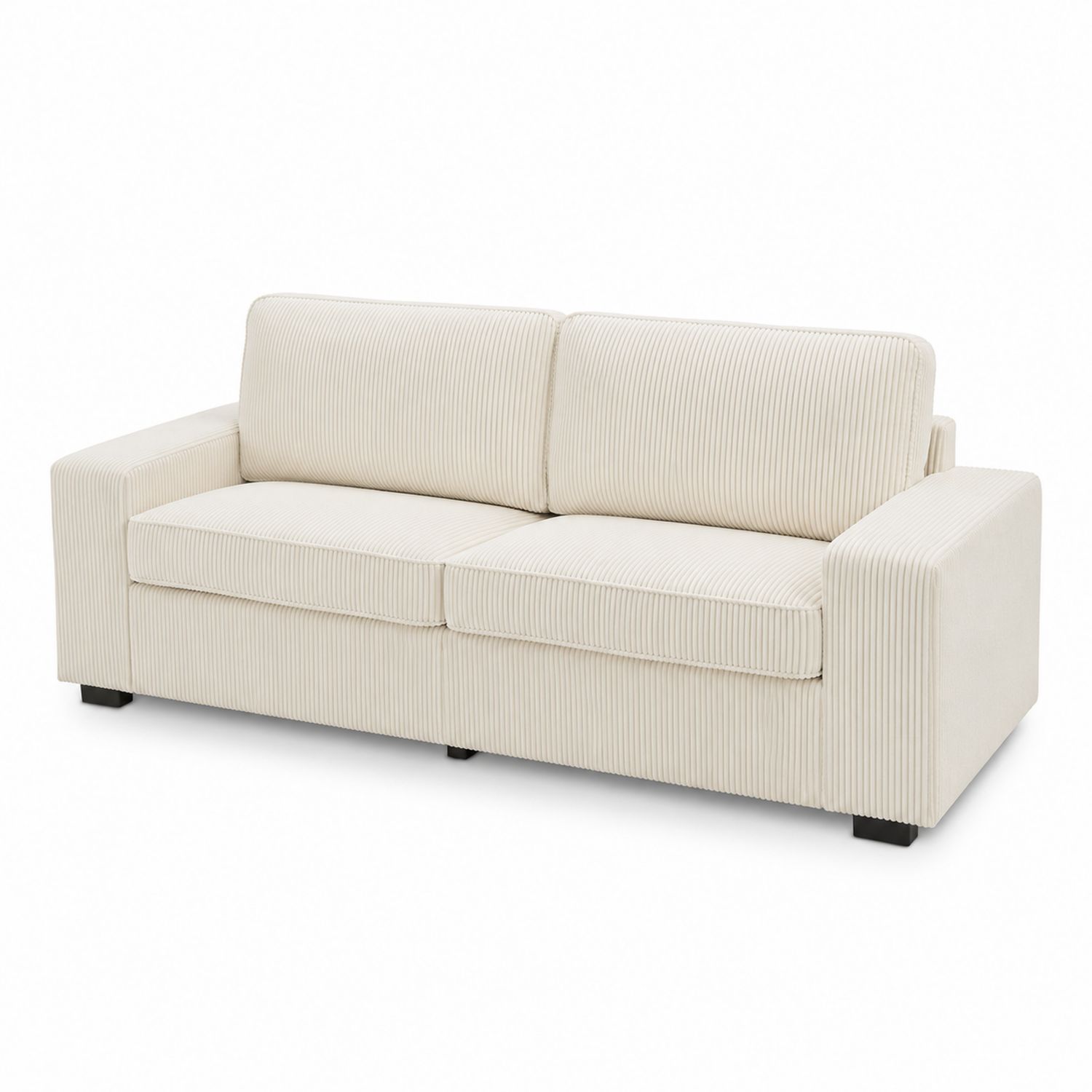 3-Sitzer Sofa Cord Beige 220 cm-Asabirneo