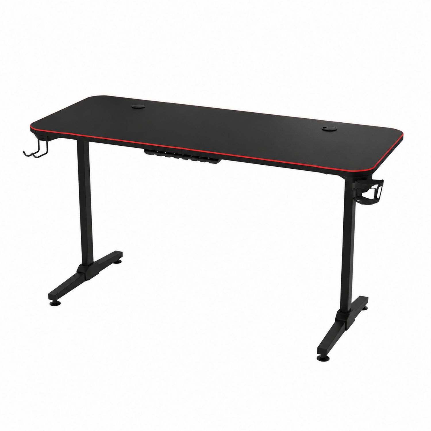 Gamingtisch MDF Rechteckig 120x60x75 cm Schwarz/Rot-Asabirneo