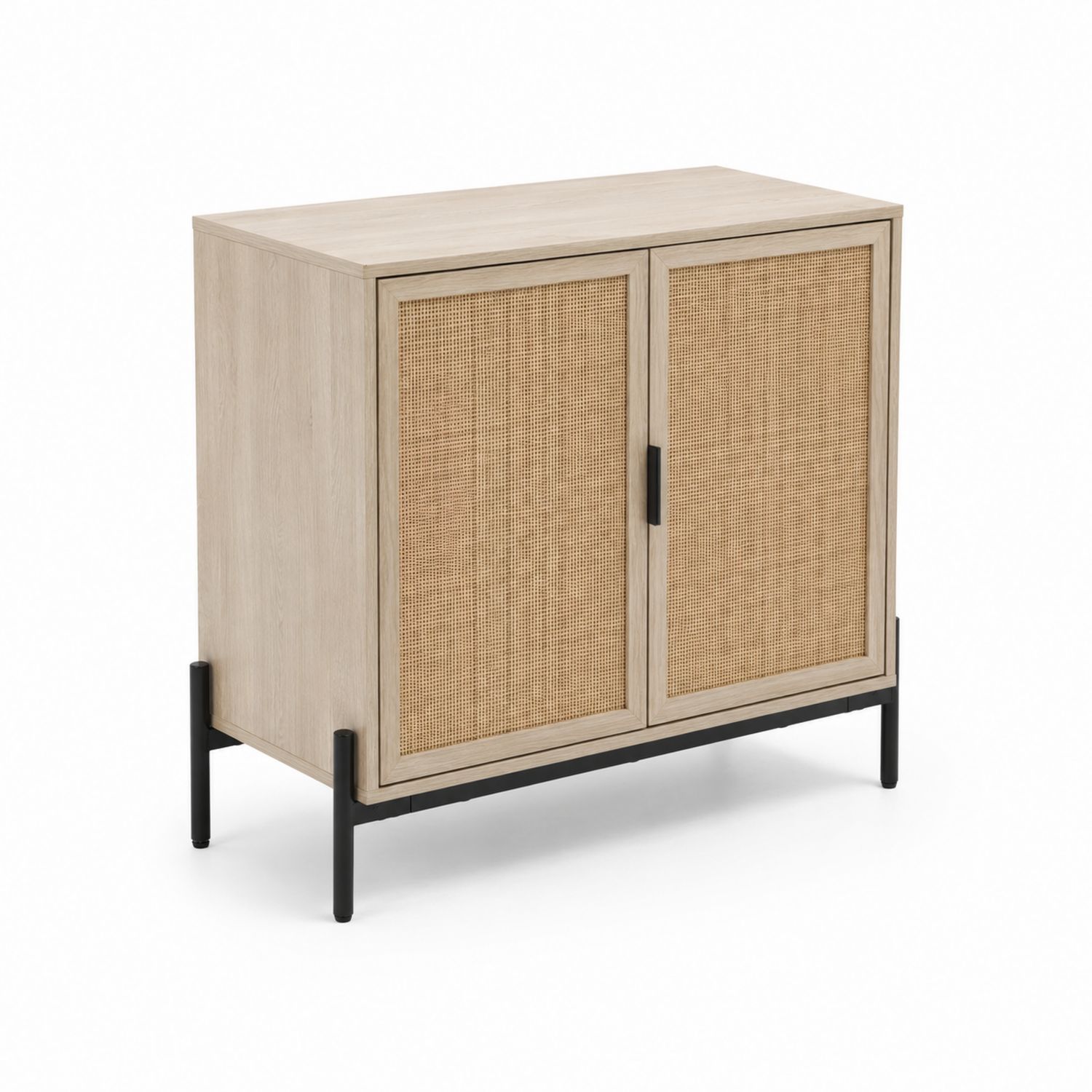 Schrank aus Holz mit Rattan-Türen 80x40x70cm-Asabirneo