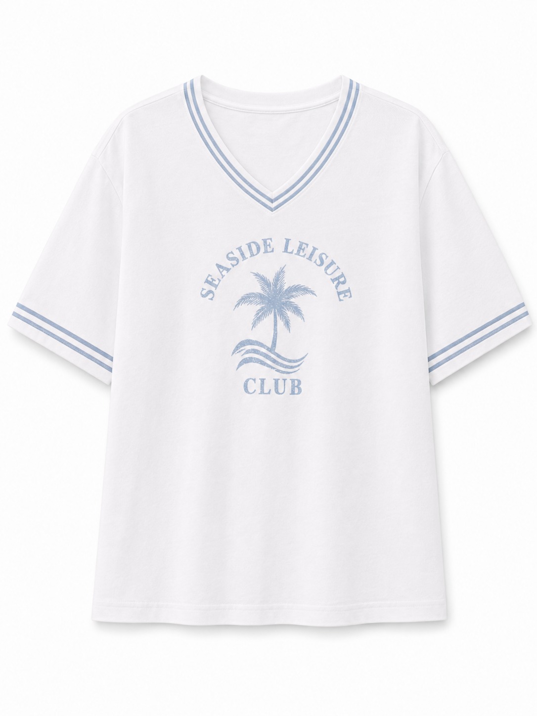 Coastal Palm V-Neck Tee