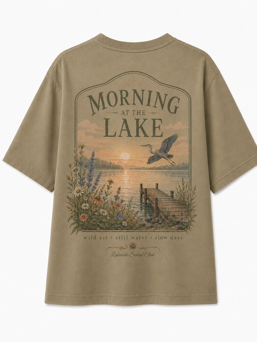 Morning At The Lake V-Neck Tee