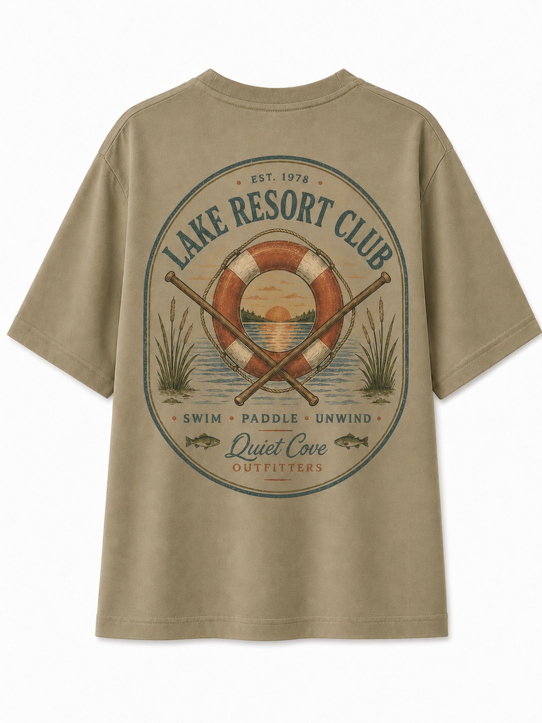 Lake Resort Club V-Neck Tee