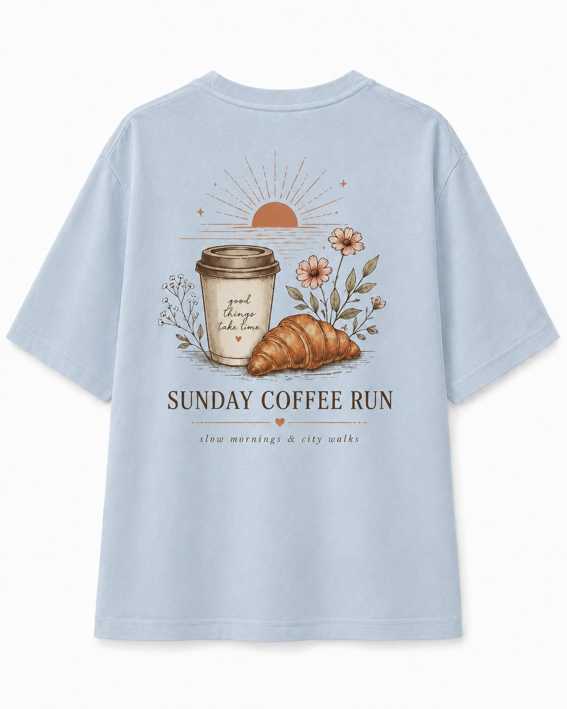 Sunday Coffee Run V-Neck Tee