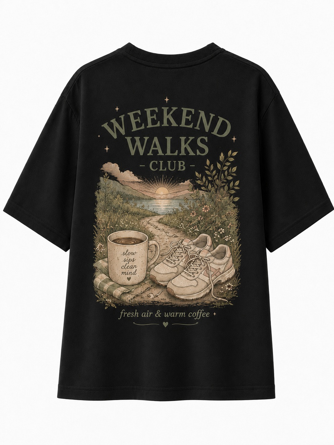 Weekend Walks Club V-Neck Tee