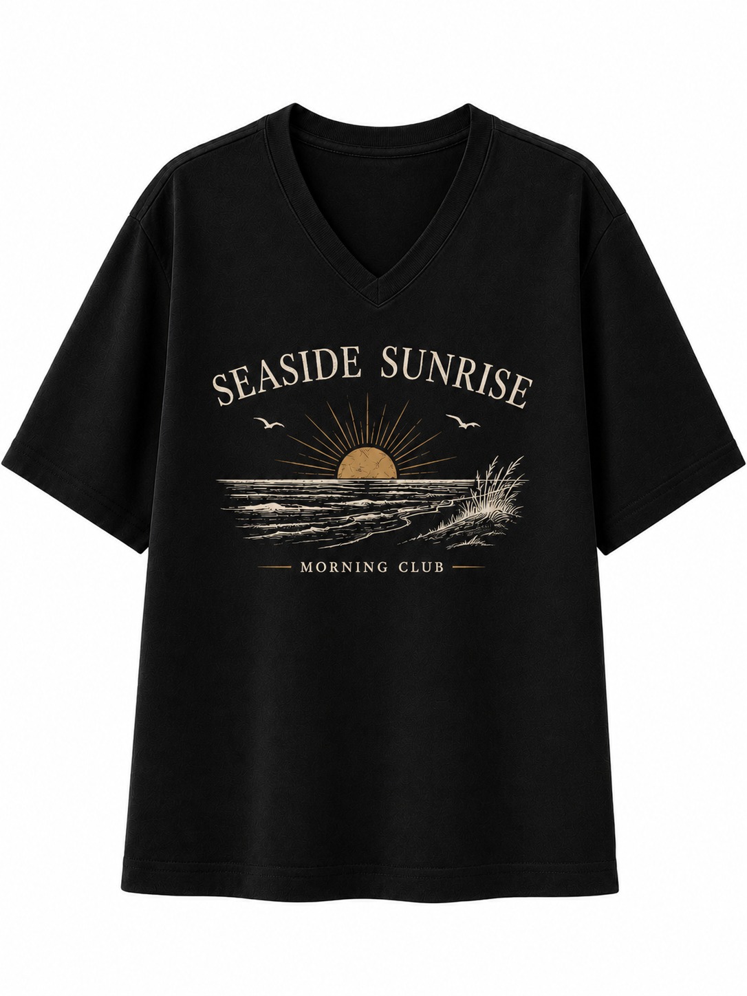 Seaside Sunrise V-Neck Tee