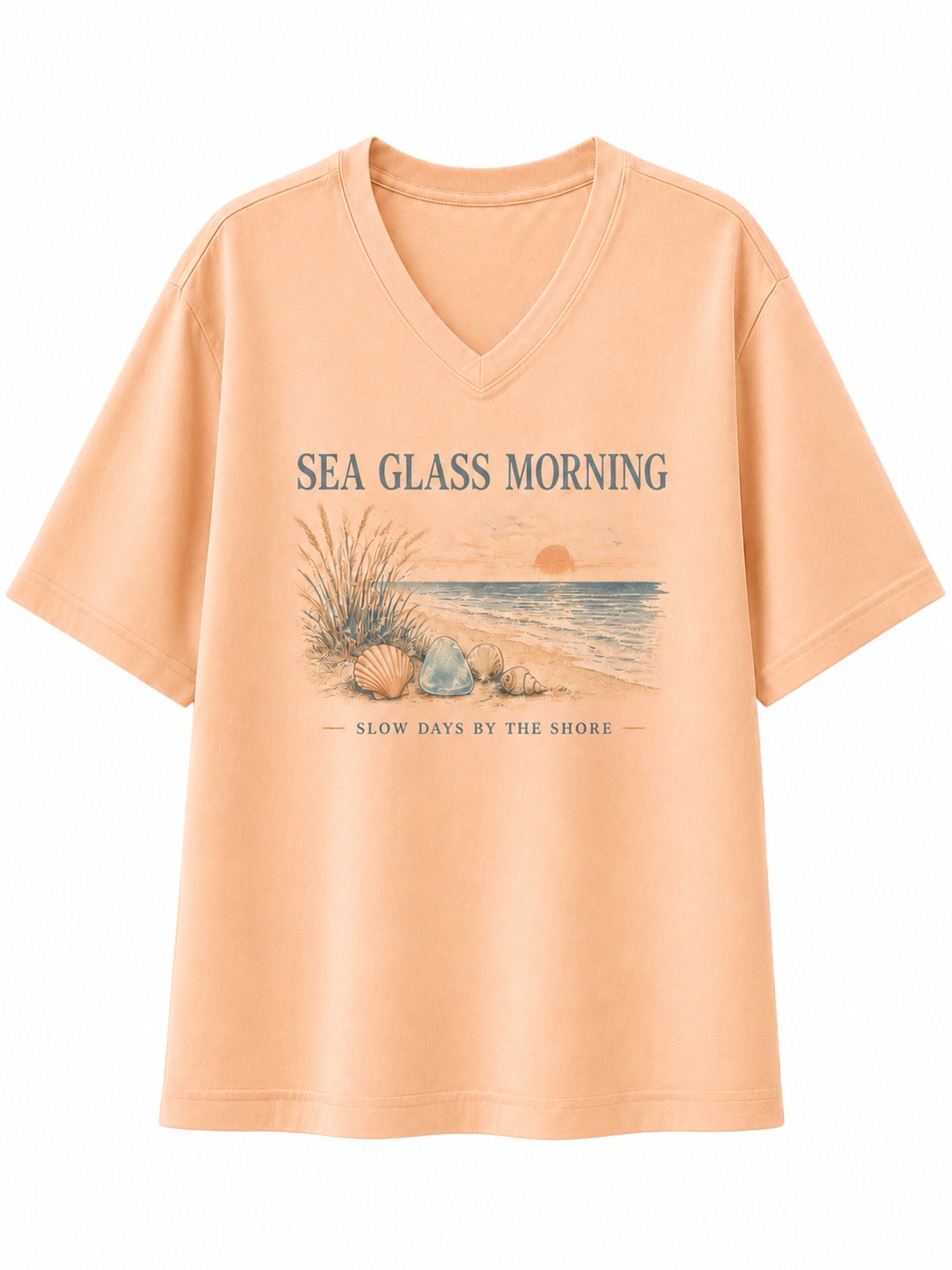 Sea Glass Morning V-Neck Tee