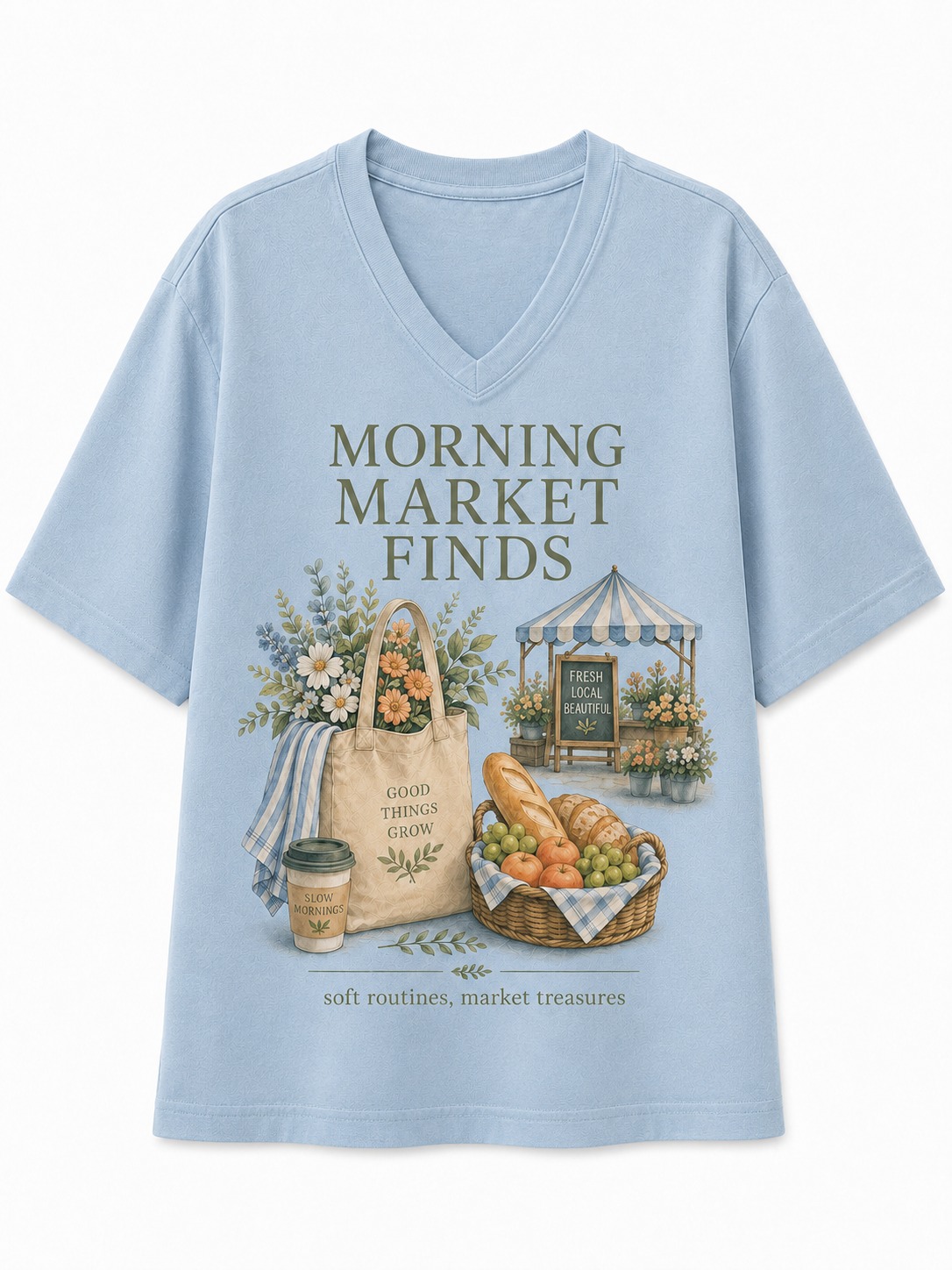 Morning Market Finds V-Neck Tee