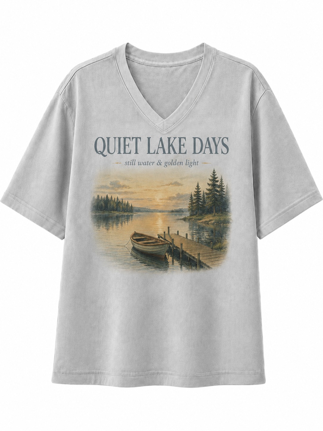 Quiet Lake Days V-Neck Tee
