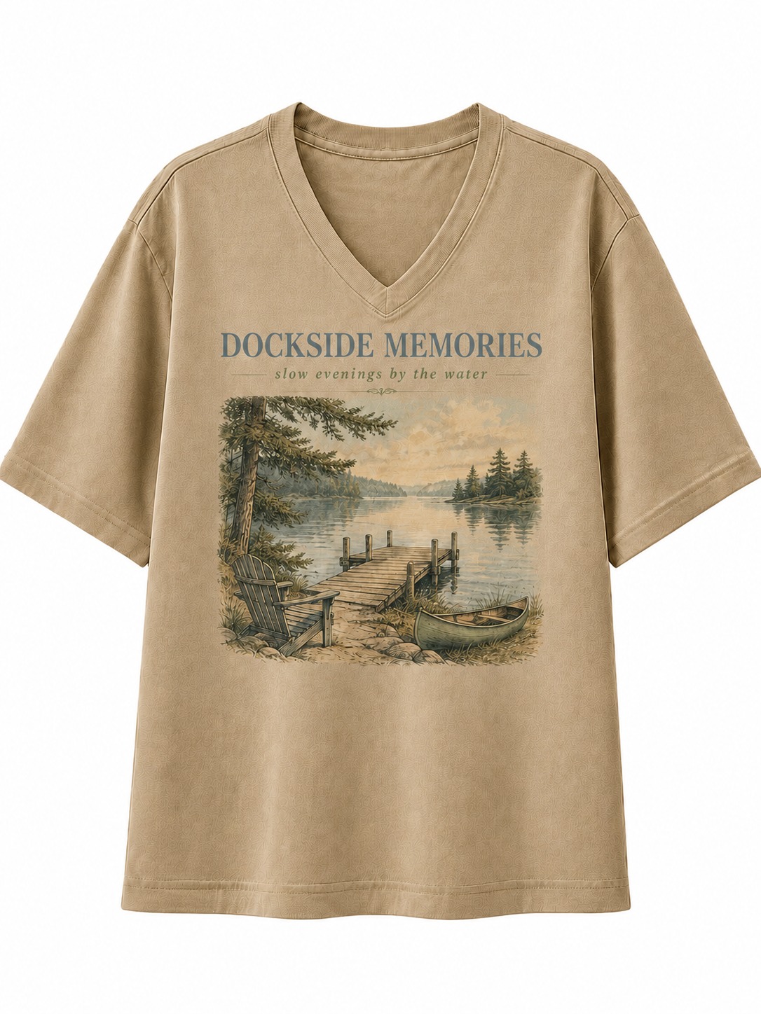 Dockside Memories Lake V-Neck Tee