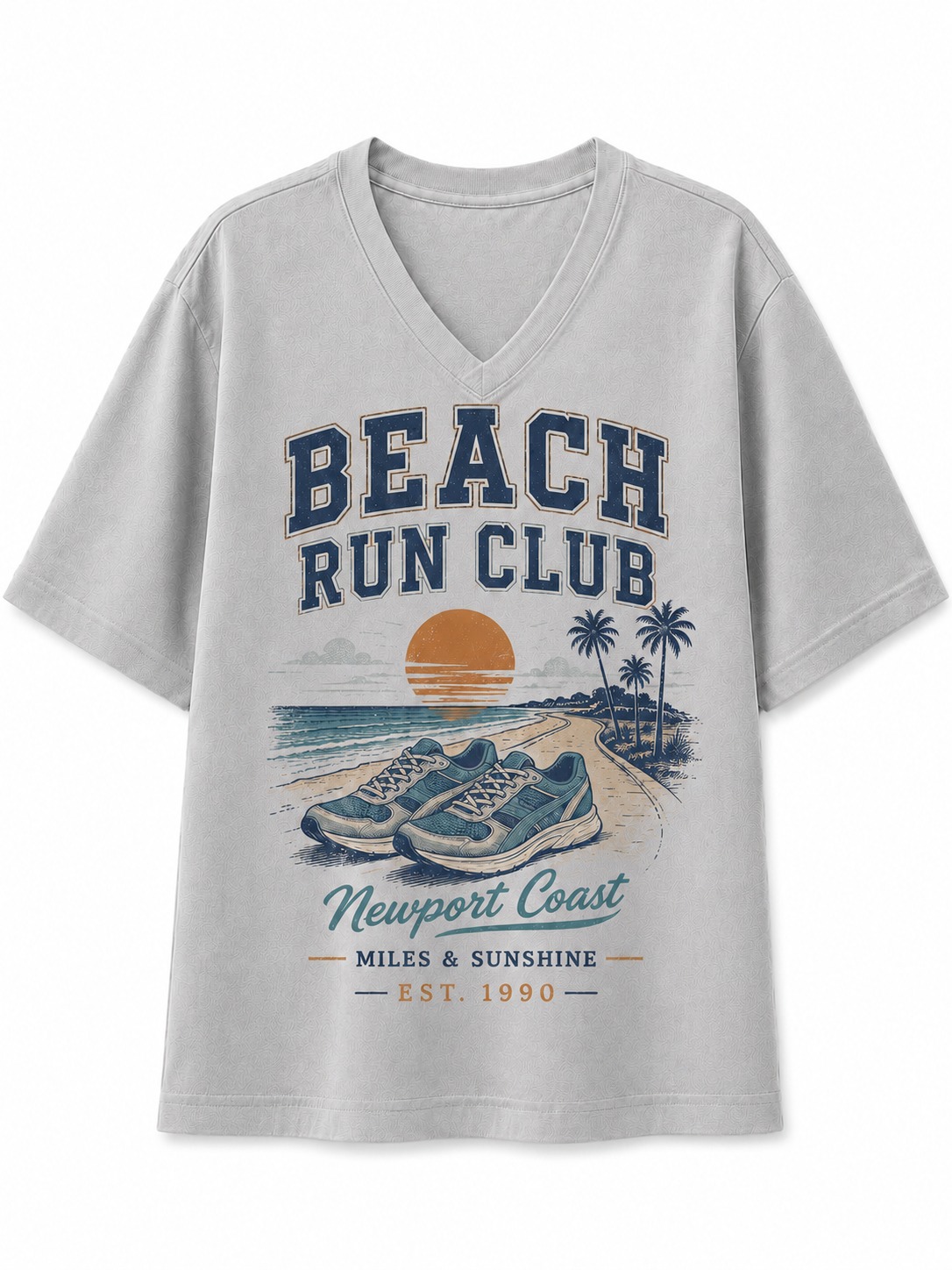 Beach Run Club V-Neck Tee