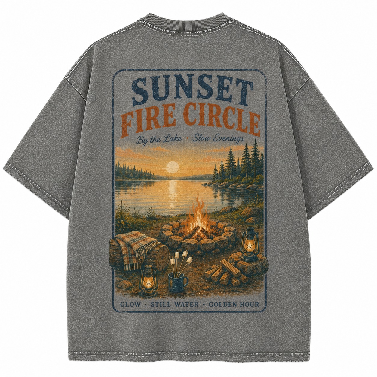 Sunset Fire Circle Tee