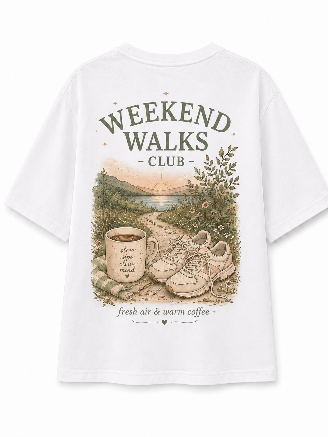 Weekend Walks Club V-Neck Tee