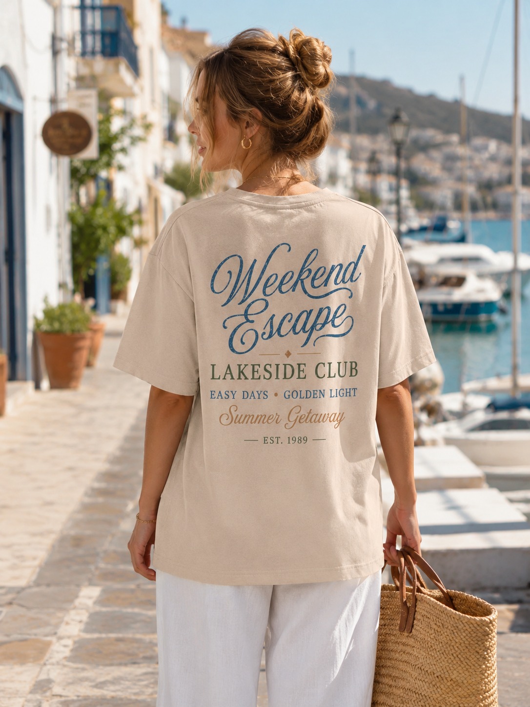 Weekend Escape Lake V-Neck Tee