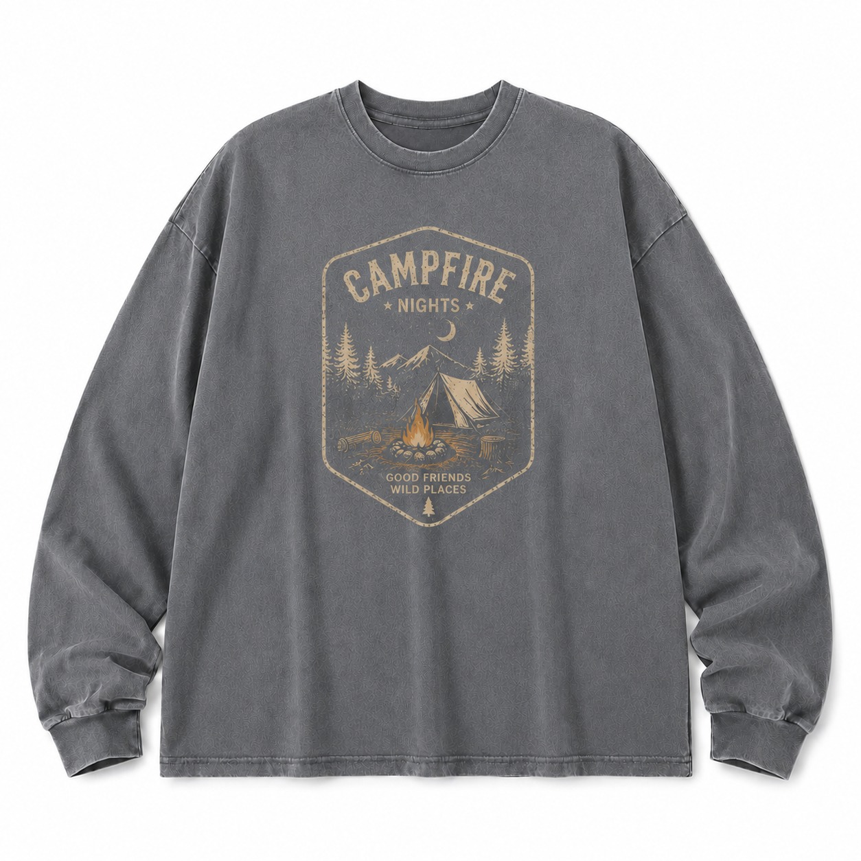 Campfire Nights Washed Long Sleeve Tee