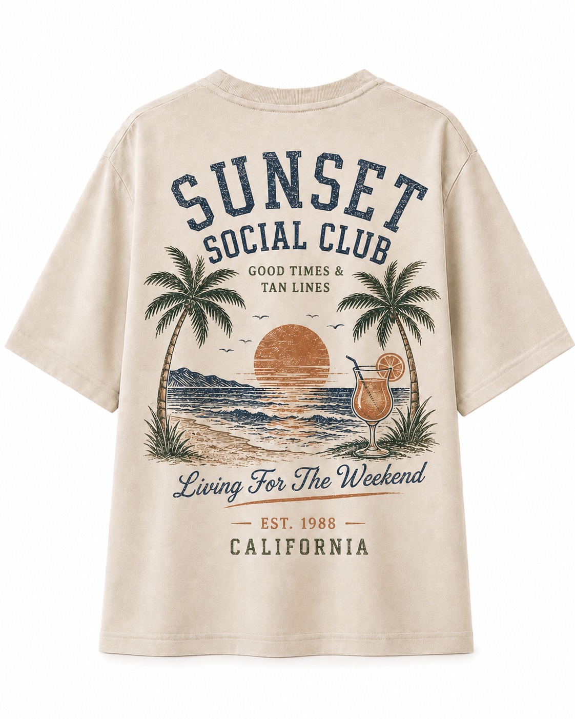 Sunset Social Club Active V-Neck Tee