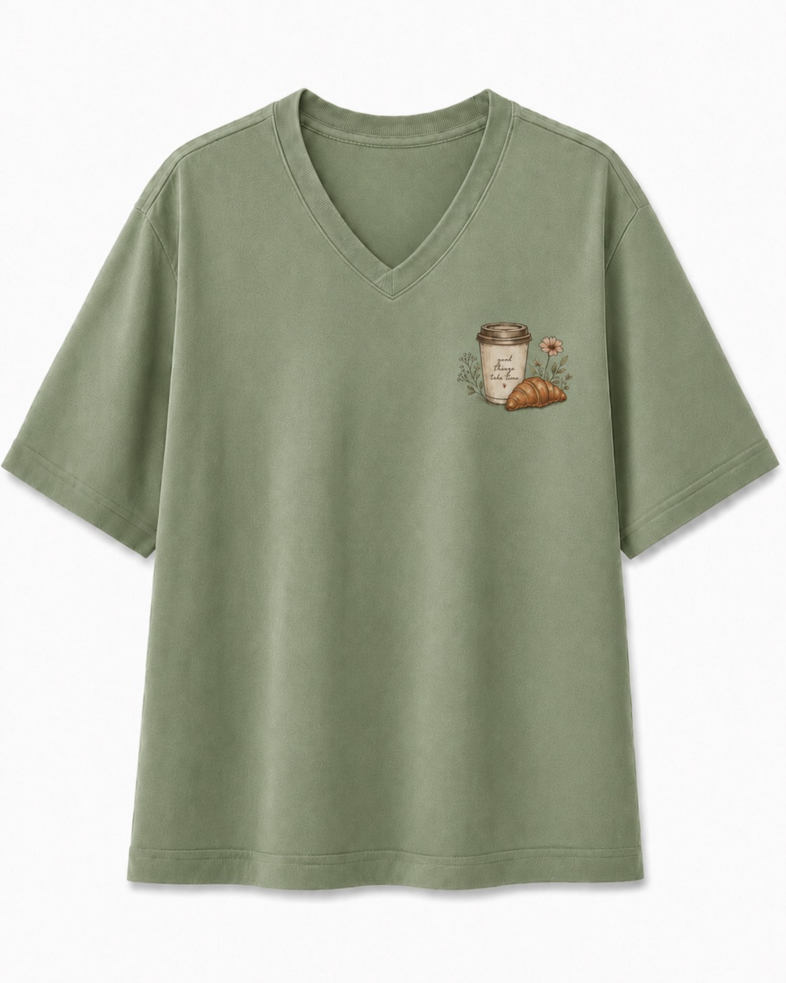 Sunday Coffee Run V-Neck Tee