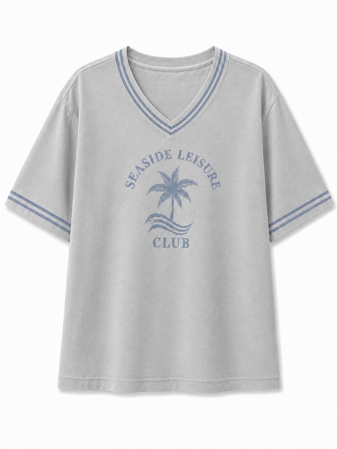 Coastal Palm V-Neck Tee