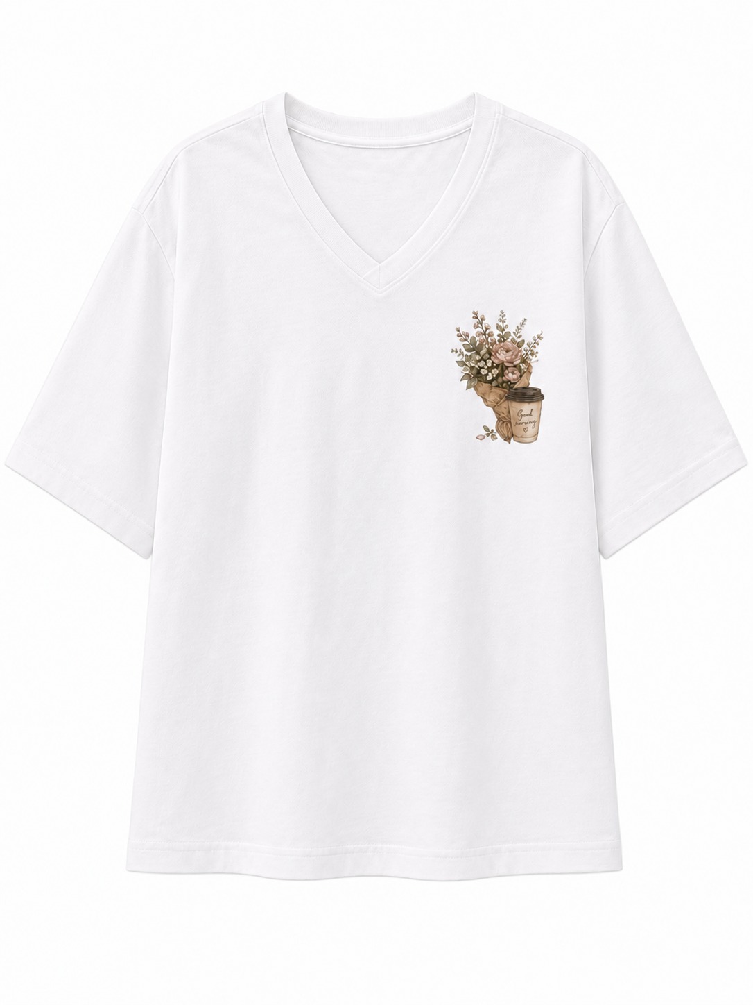 Weekend Market Floral V-Neck Tee