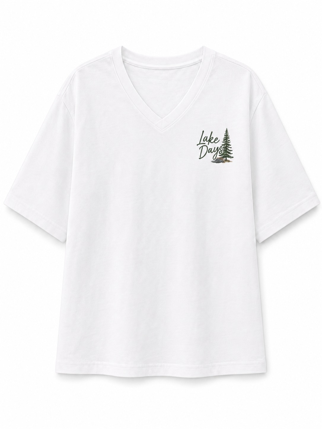 Lake Days V-Neck Graphic Tee