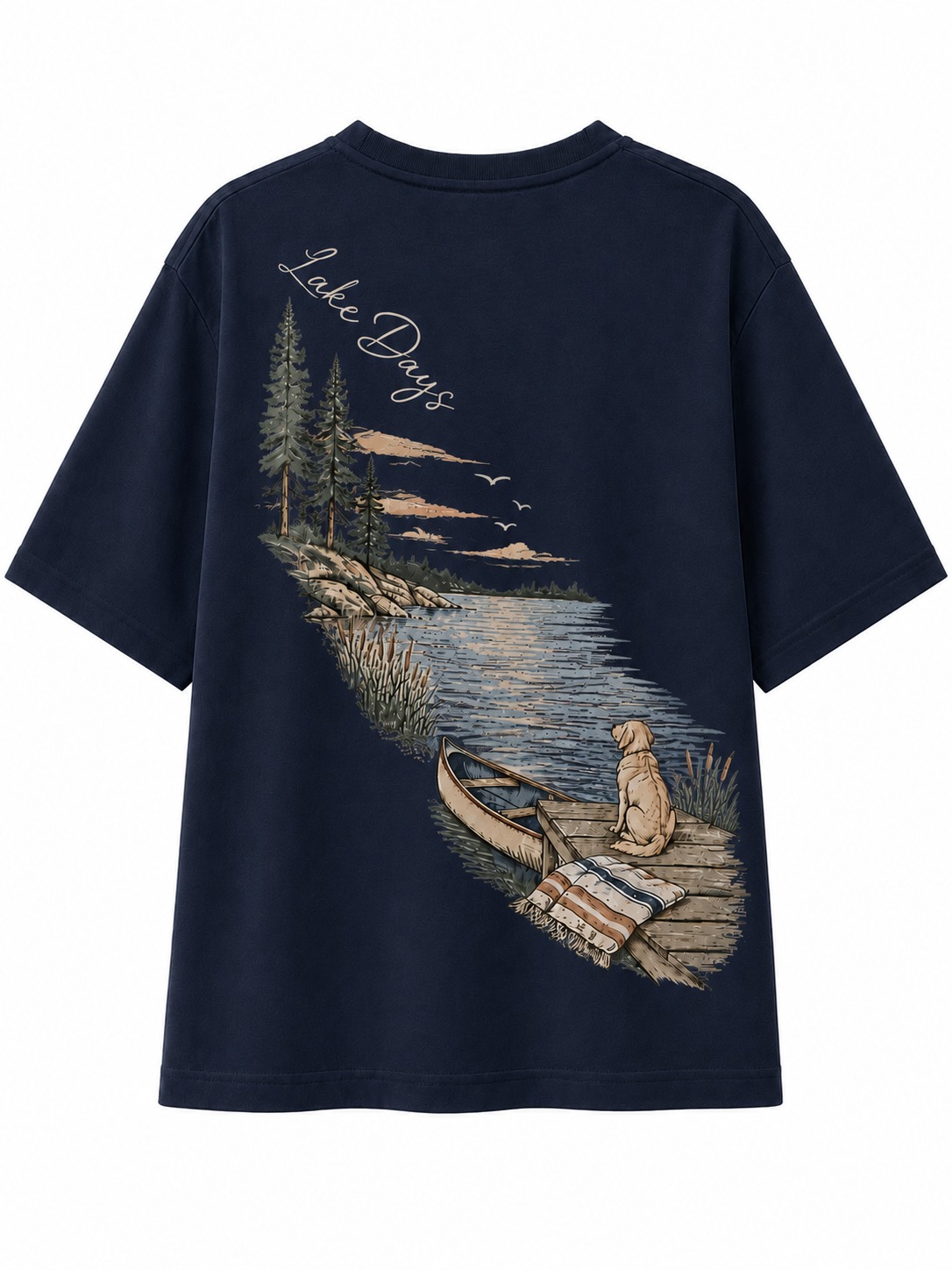 Lake Days V-Neck Graphic Tee