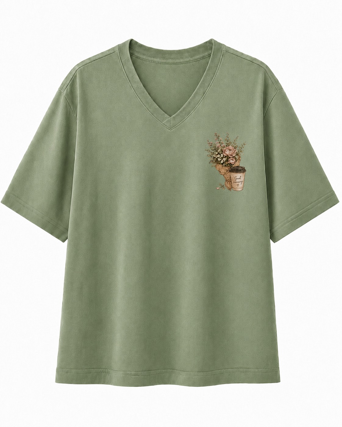 Weekend Market Floral V-Neck Tee
