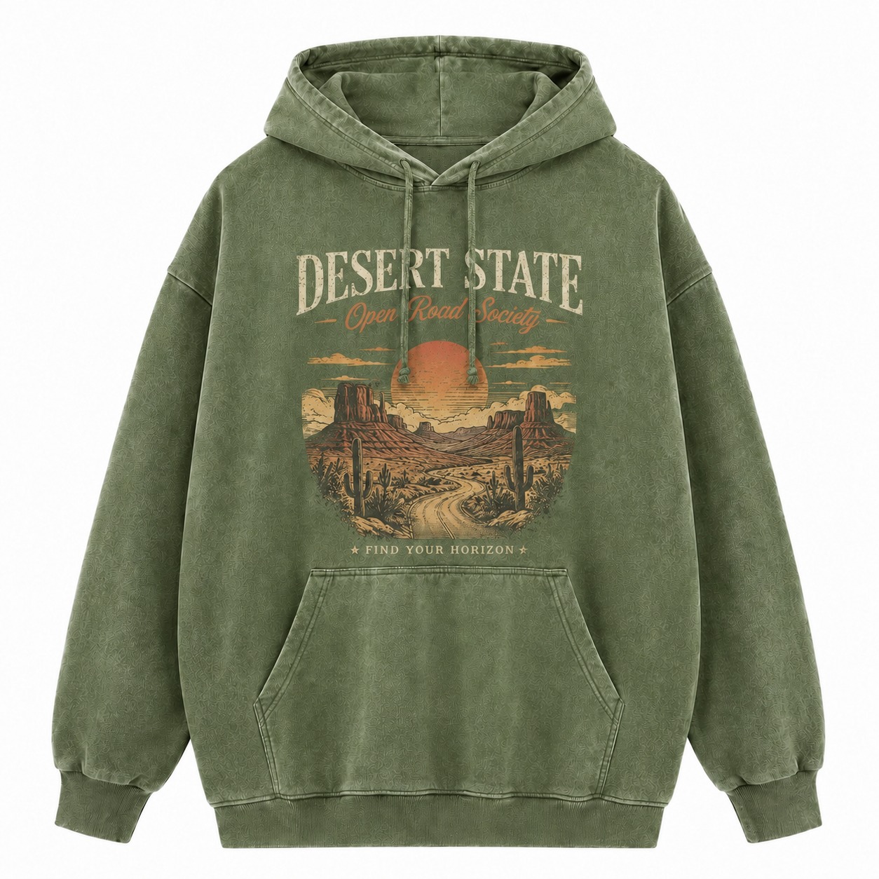 Desert State Open Road Washed Hoodie