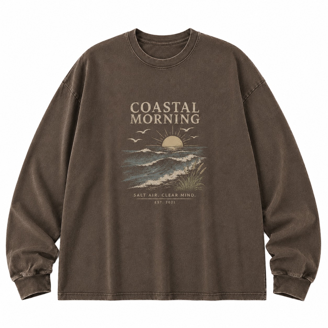 Coastal Morning Washed Long Sleeve Tee