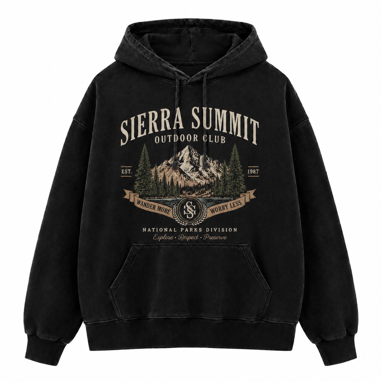 Sierra Summit Outdoor Club Washed Hoodie