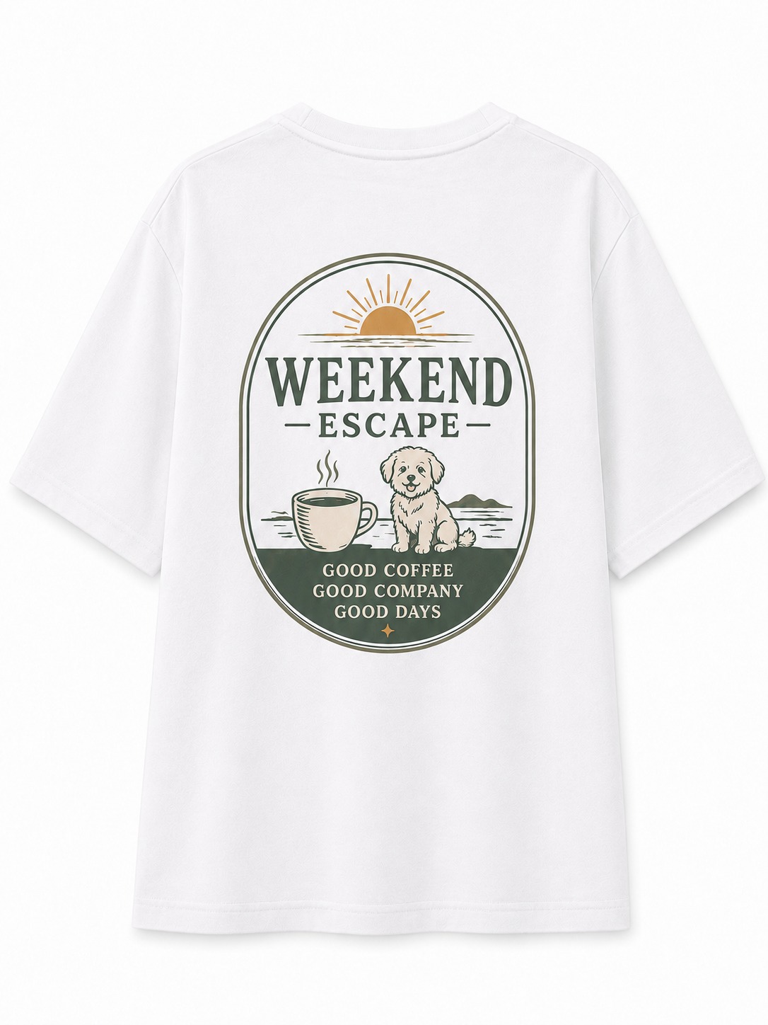 Weekend Escape Coffee & Dog Graphic Tee