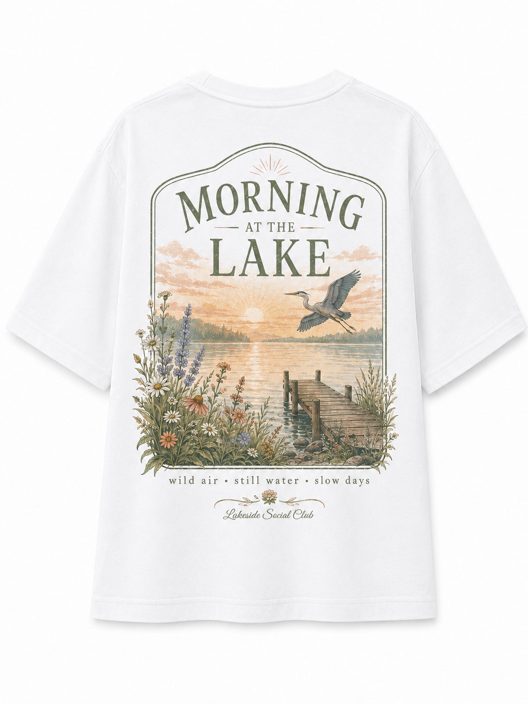 Morning At The Lake V-Neck Tee