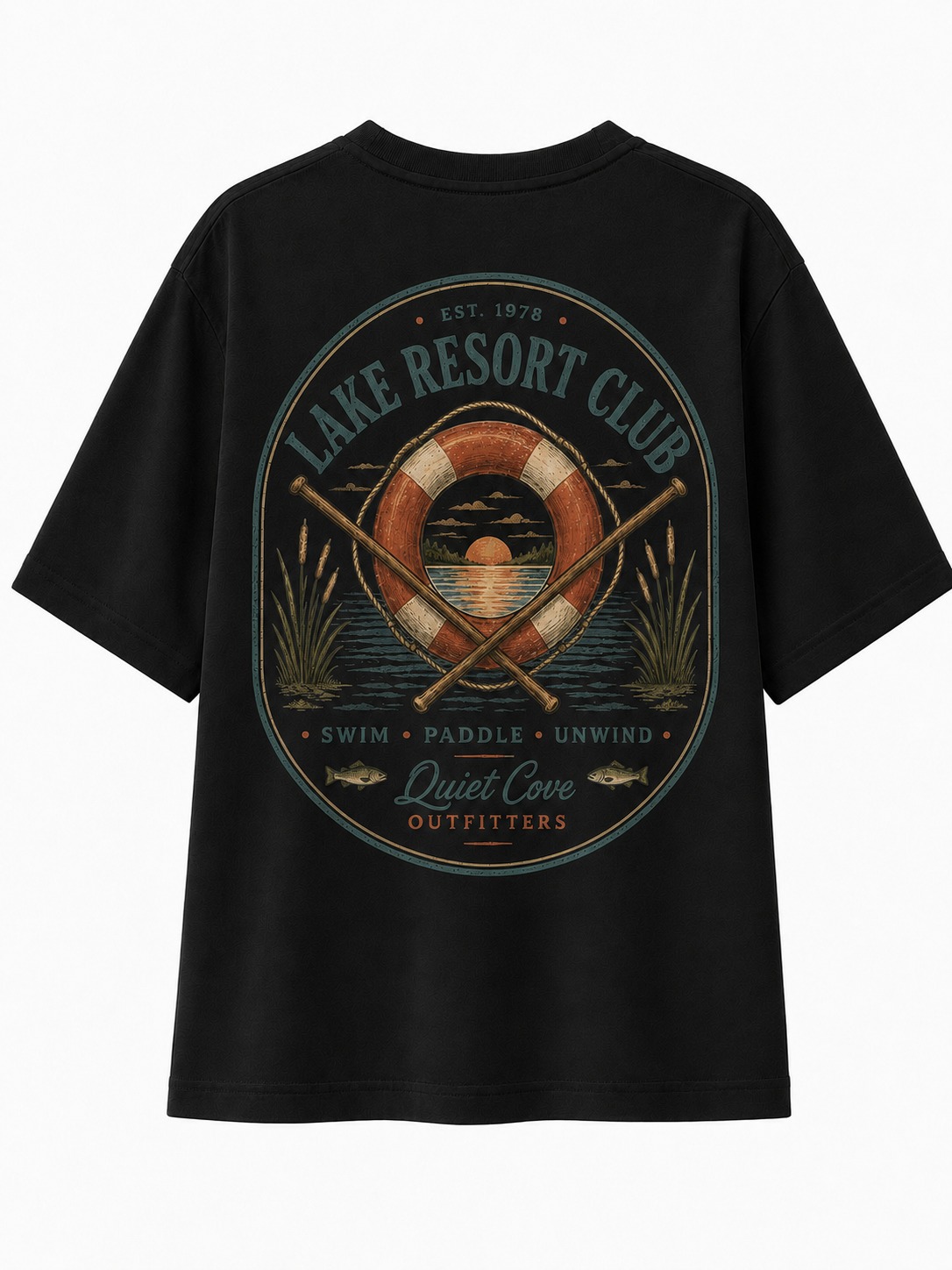 Lake Resort Club V-Neck Tee